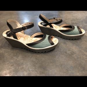 Fly London Peep Toe Sandal Like New